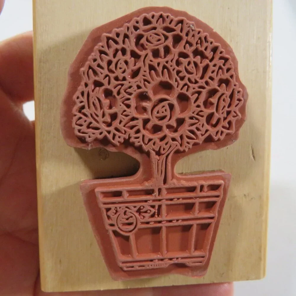 Rubber Stamps Wood Mounted (Fence, Topiary, Just for You Bouquet)